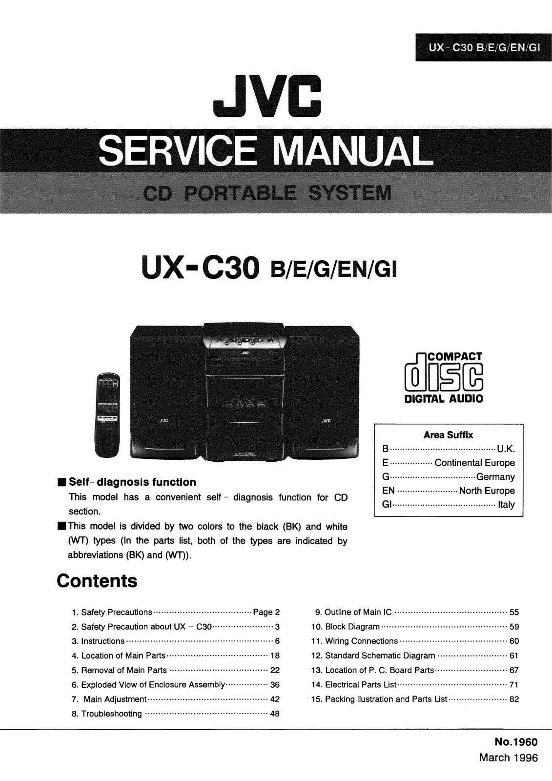 JVC UXC-30 Service manual