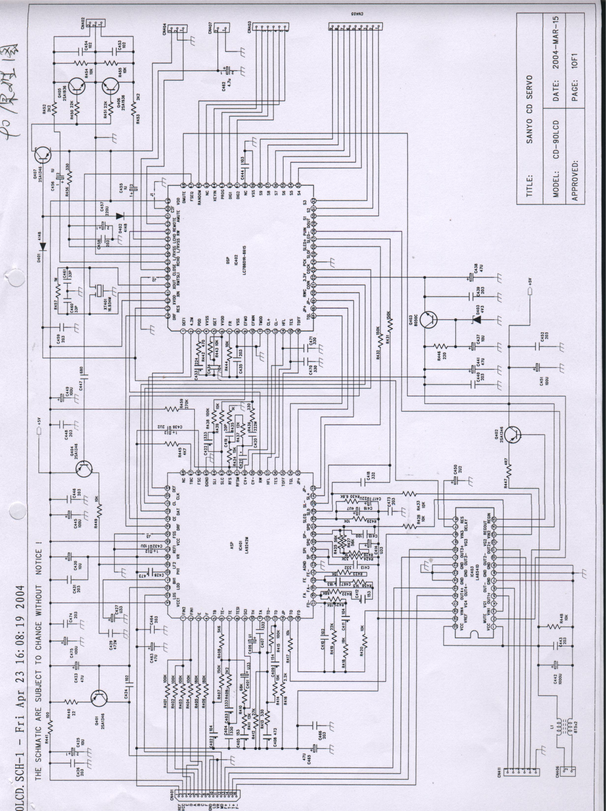 Vitek CD90LCD Schematic