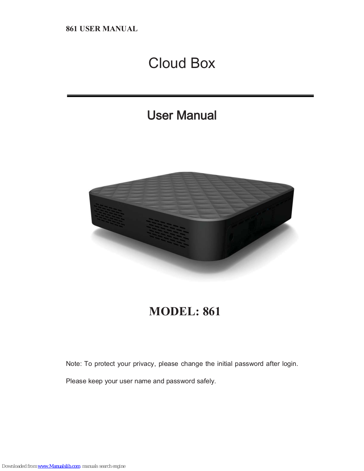 Atis Cloud Box 861 User Manual - ManualMachine.com