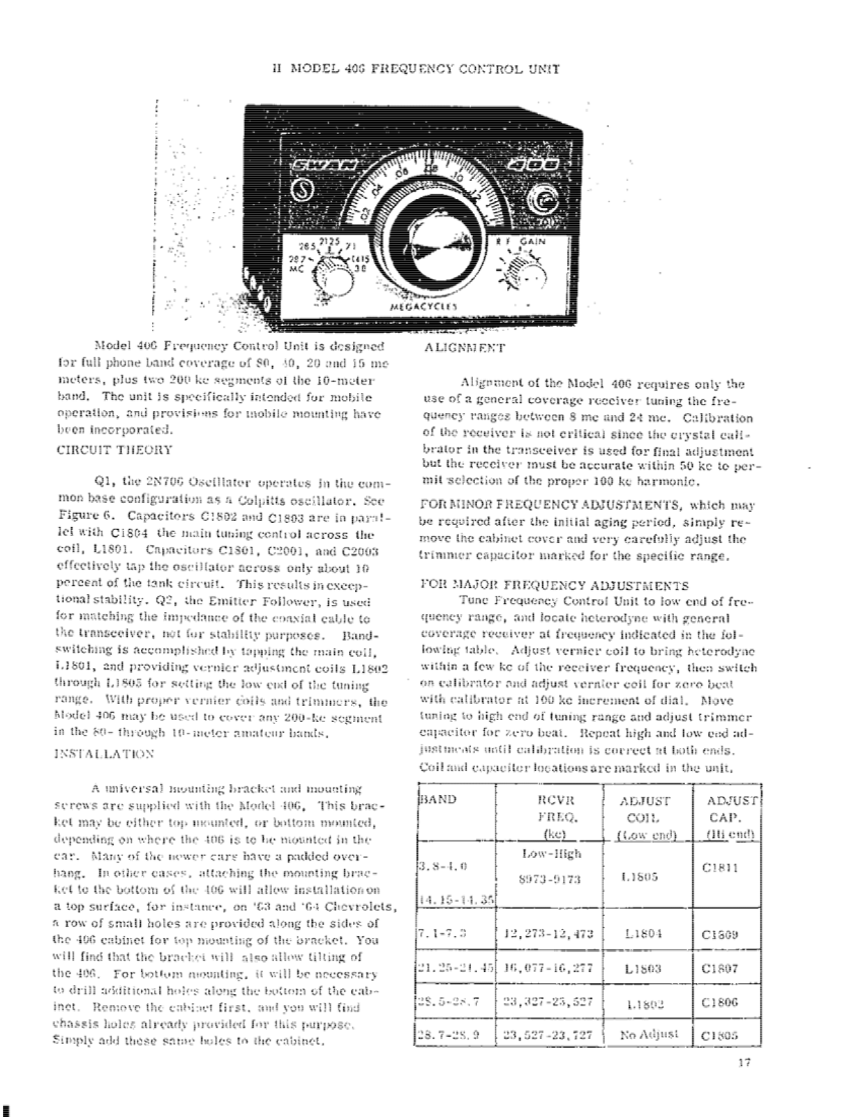 Swan 400 User Manual (PAGE 10)