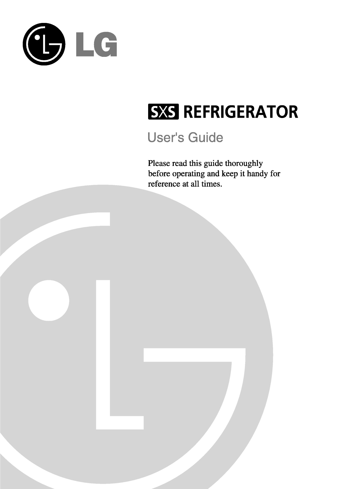 LG GR-B247WVS User Manual