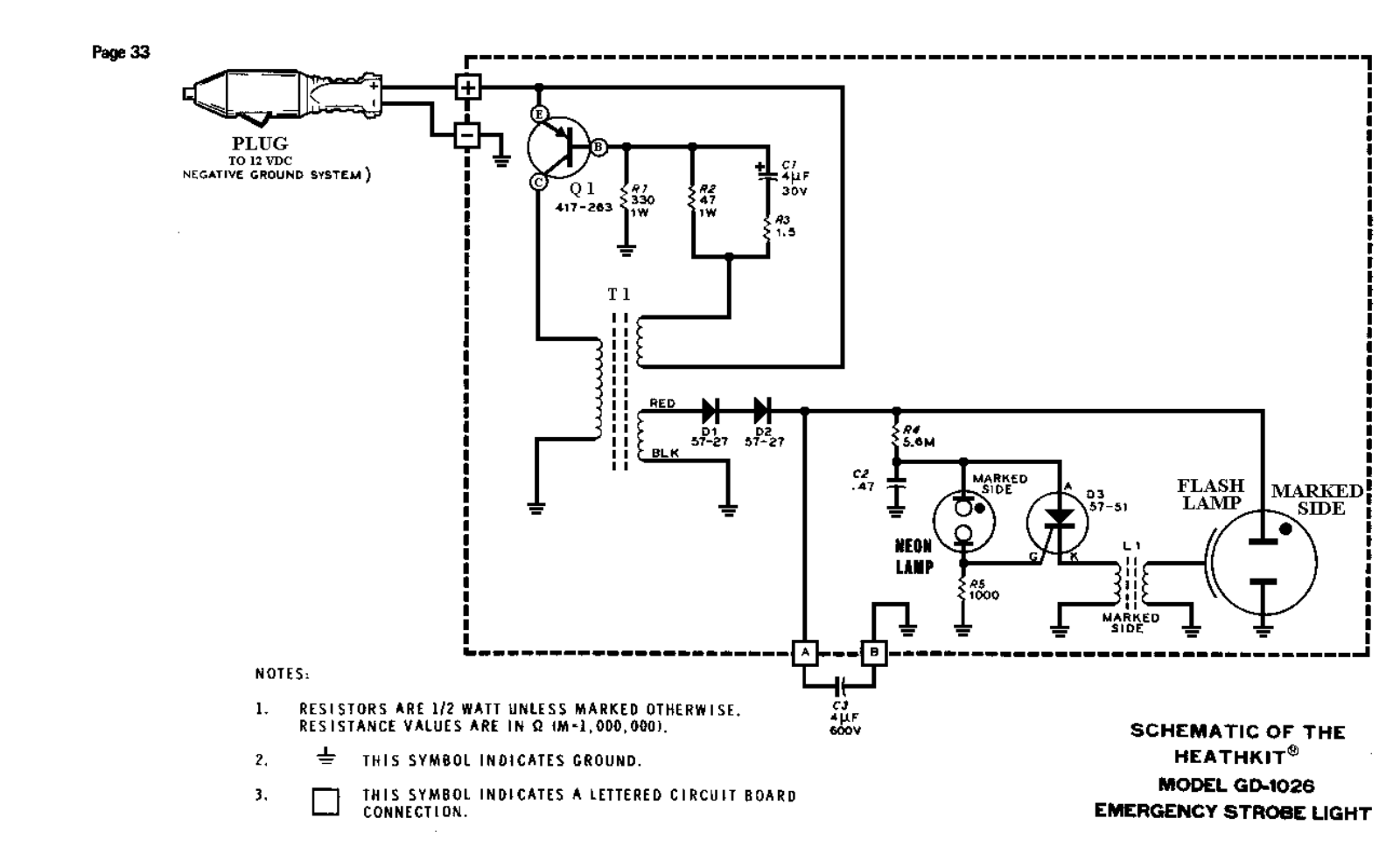 Heath Company GD-1026 Schematic