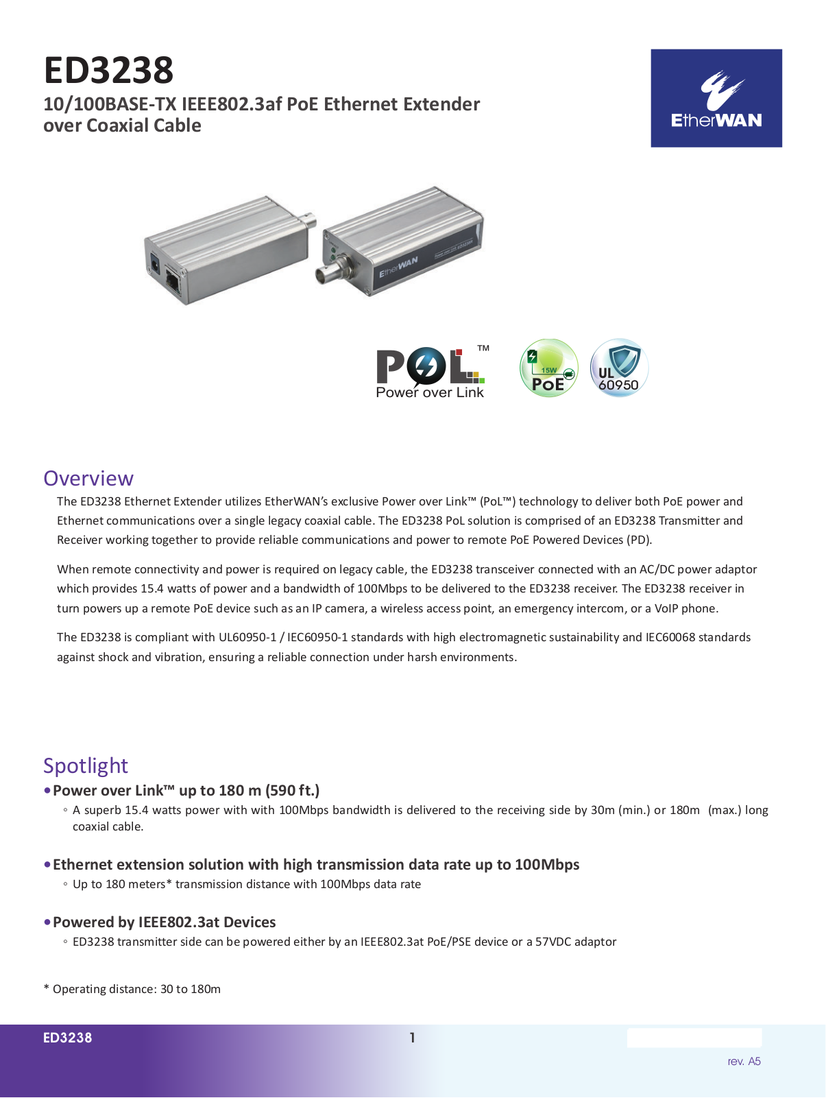 EtherWan ED3238 Data Sheet