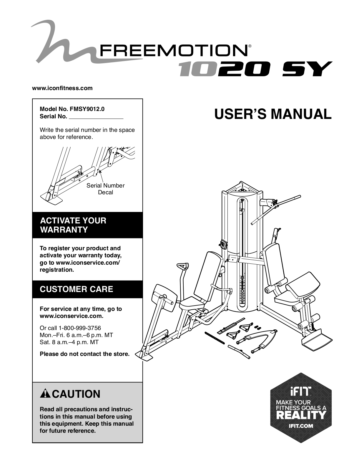 FreeMotion FMSY90120 Owner's Manual