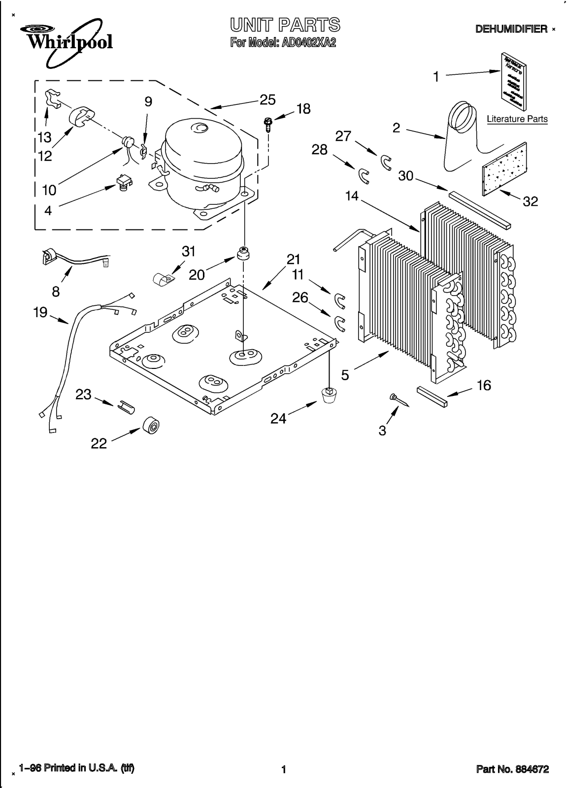 Whirlpool Ad0402xa2 Installation Template - ManualMachine.com