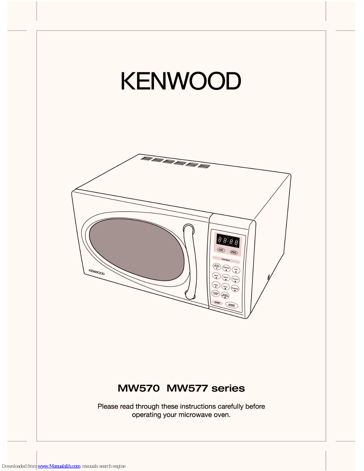 Kenwood MW570 series, MW577 series User Manual