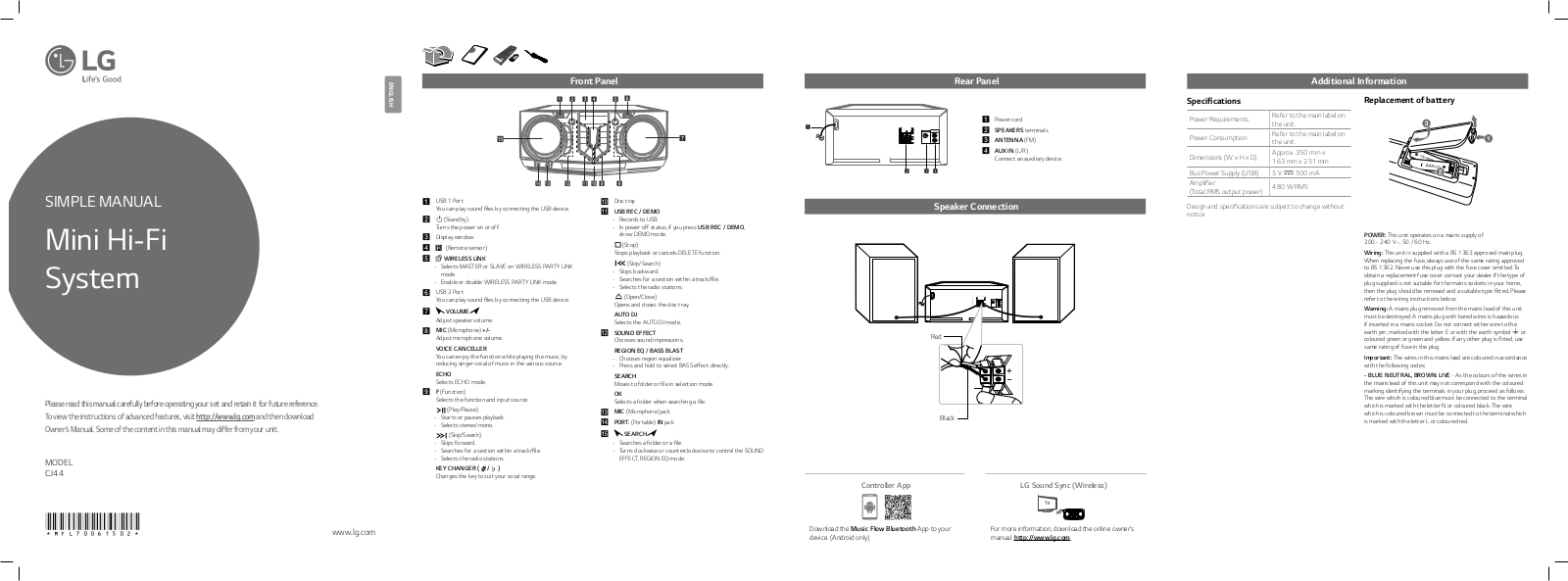 LG CJ44 User Guide