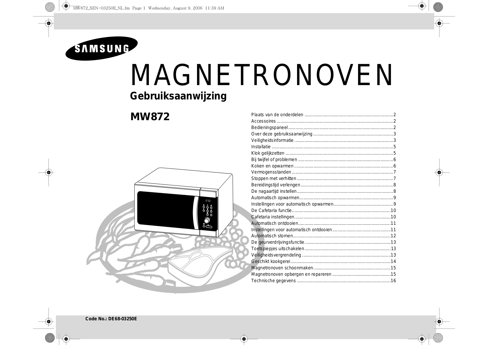 Samsung MW872 User Manual