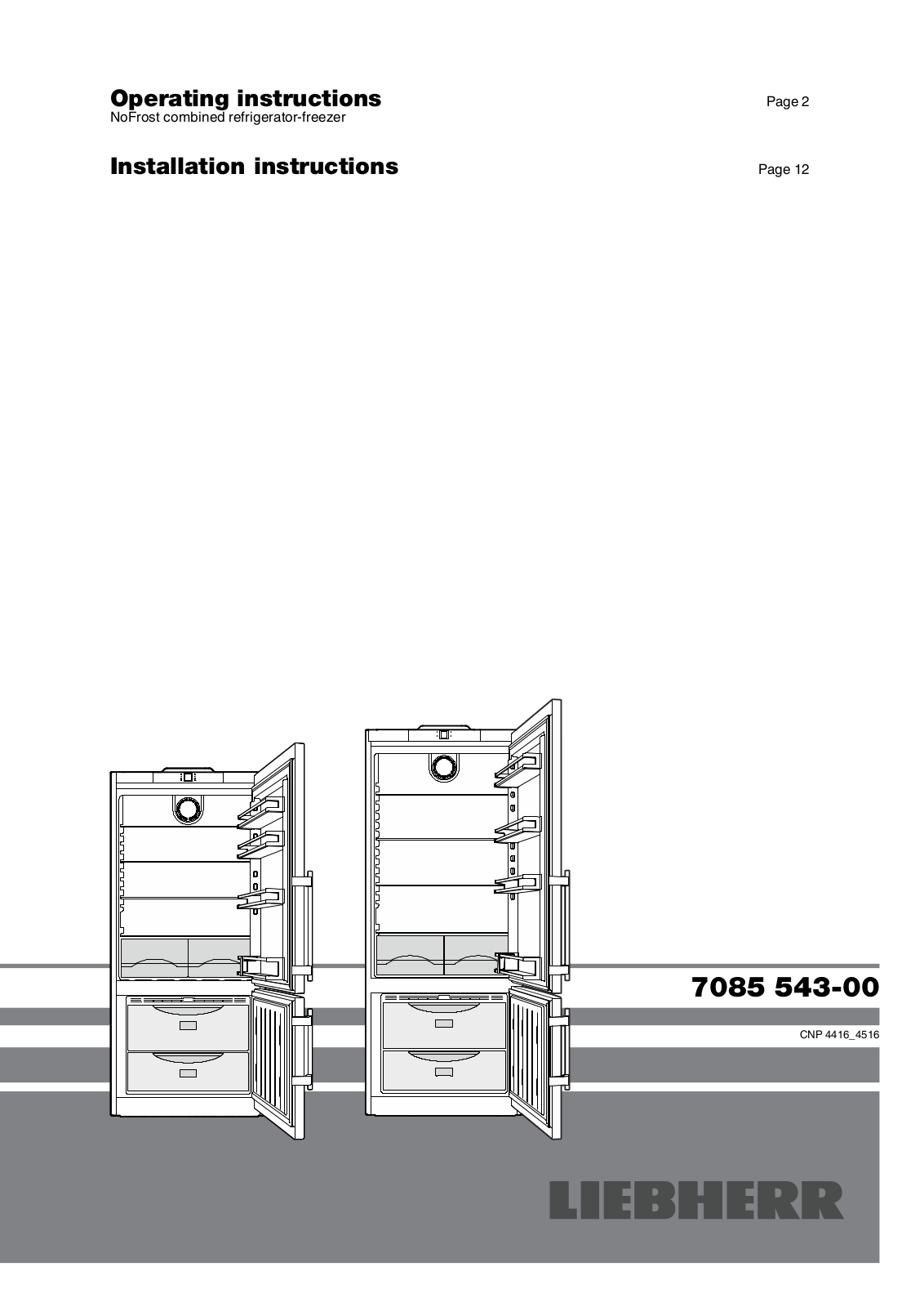 Liebherr CNPEF4416LH, CNPEF4516LH User Manual