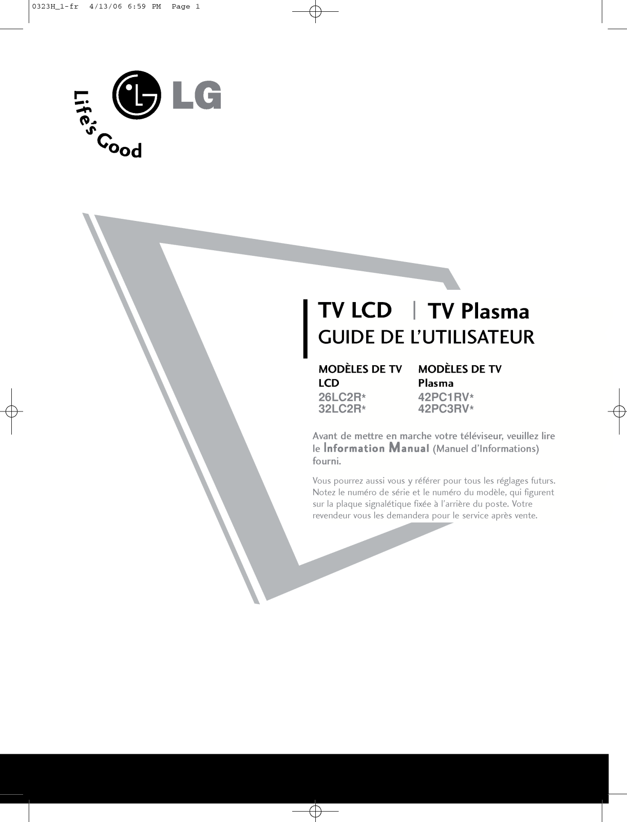 LG RZ-32LC2R User Manual