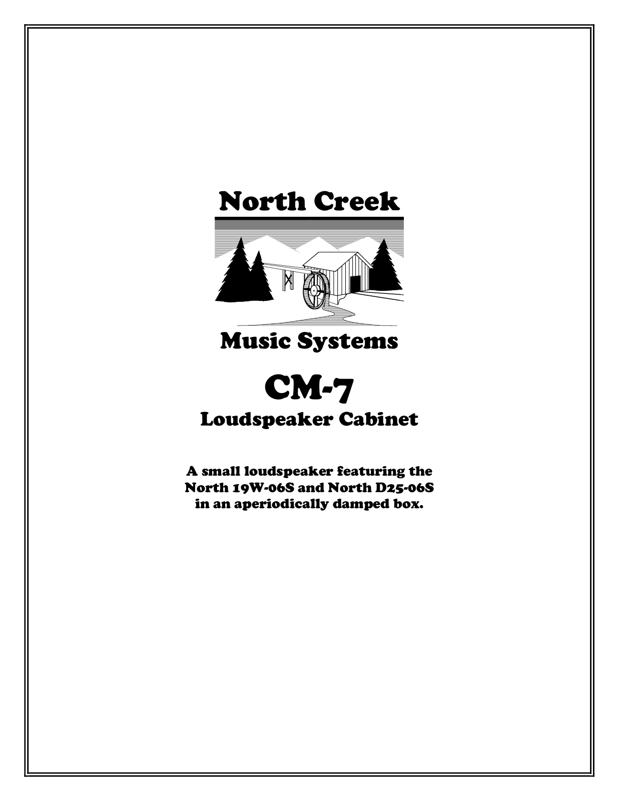 North Creek CM-7 Owners manual