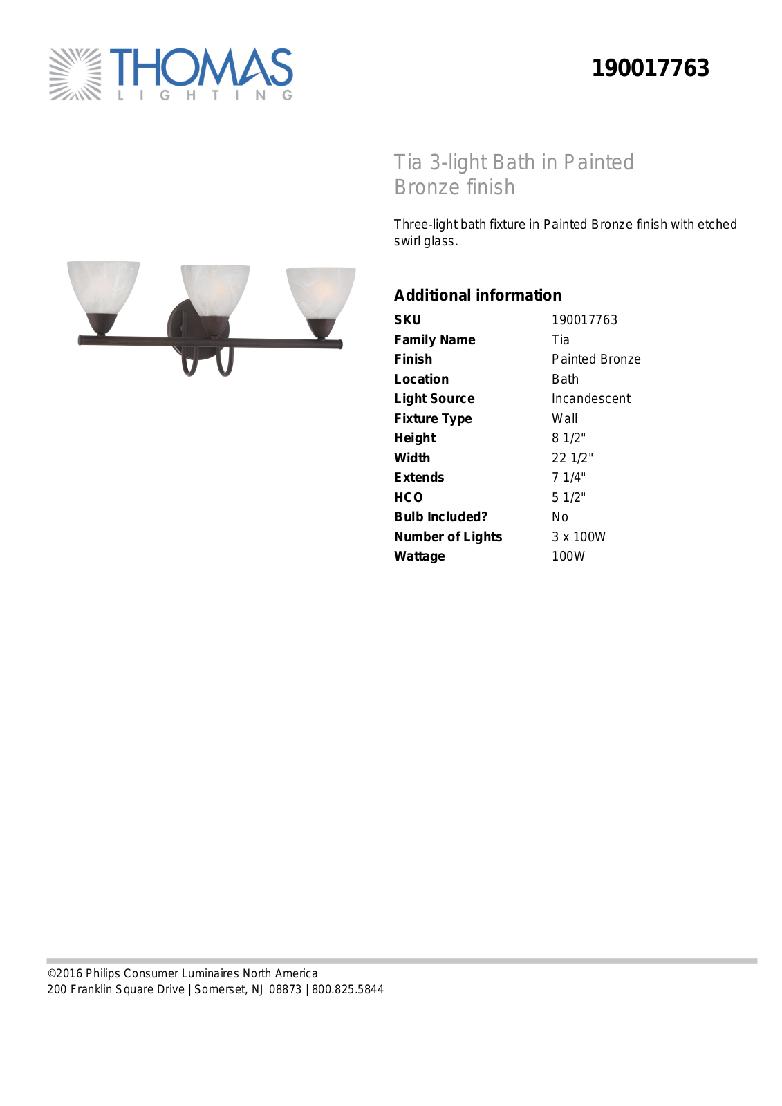 Thomas Lighting 190017763 User Manual - ManualMachine.com
