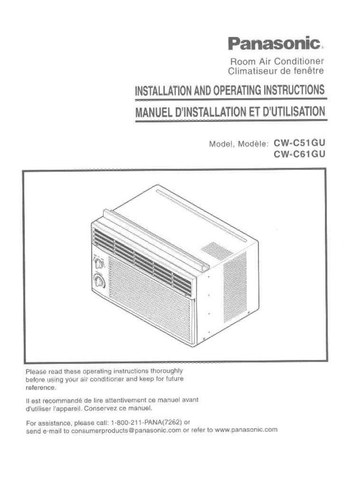 Panasonic CW-C61GU User Manual