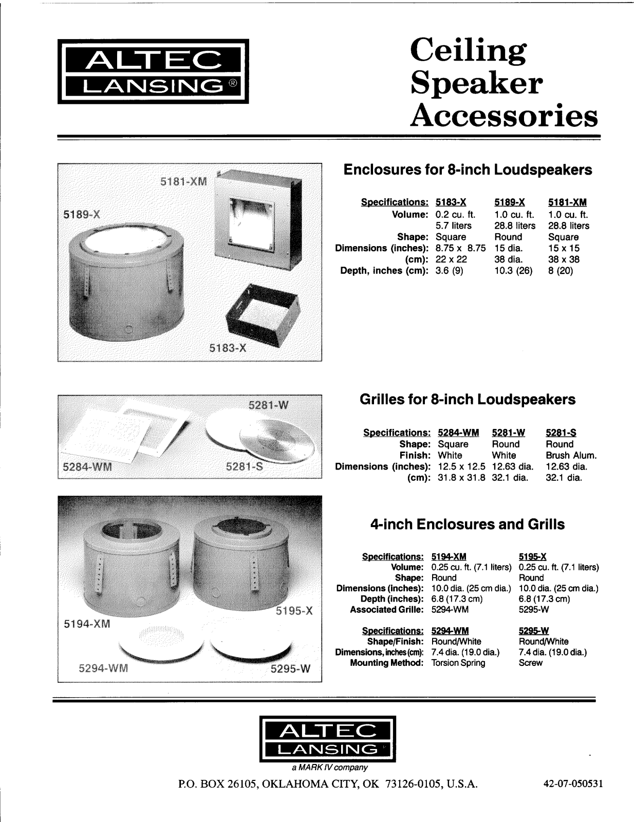 Altec lansing 5189XM User Manual