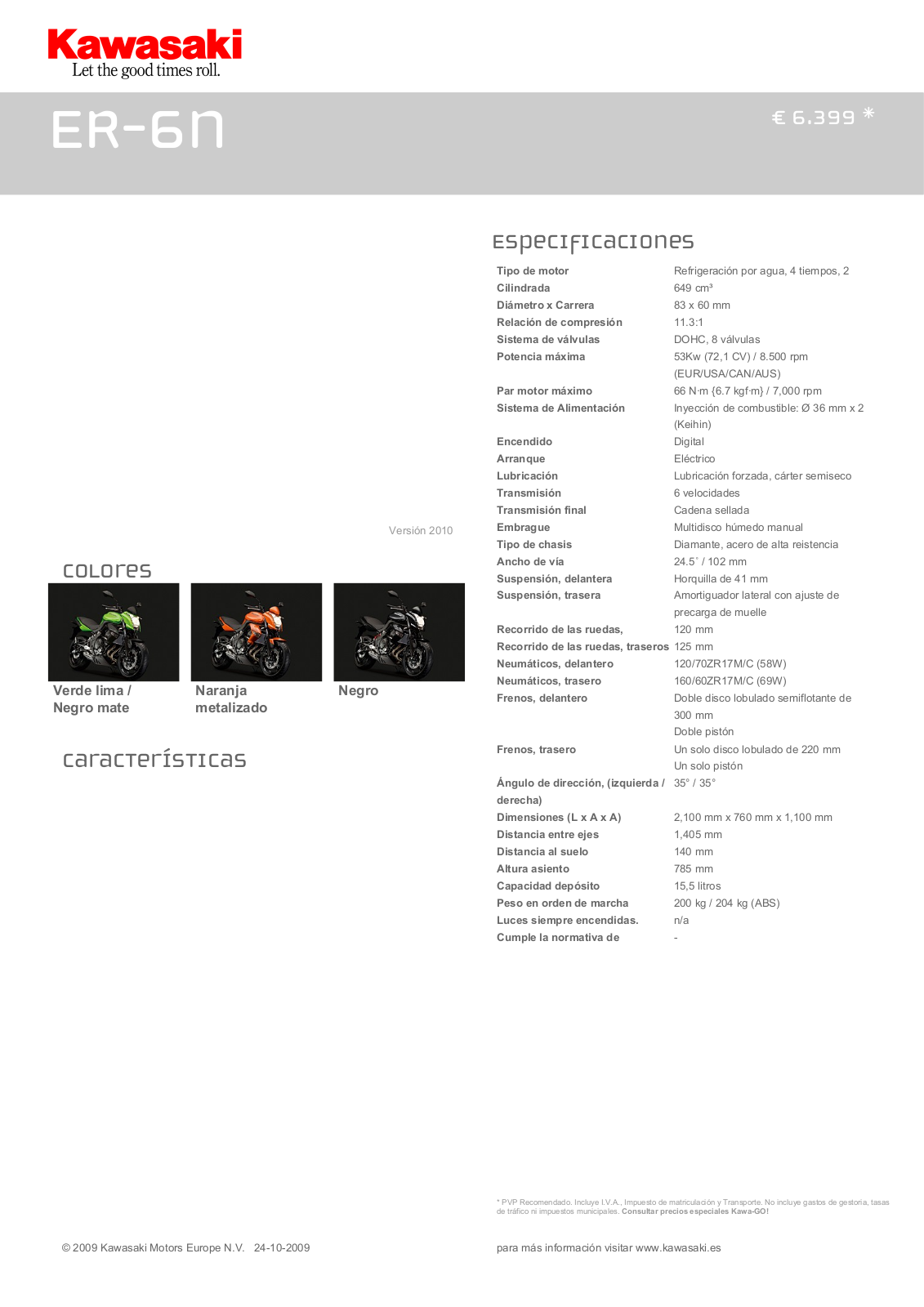 Kawasaki ER-6N Brochure