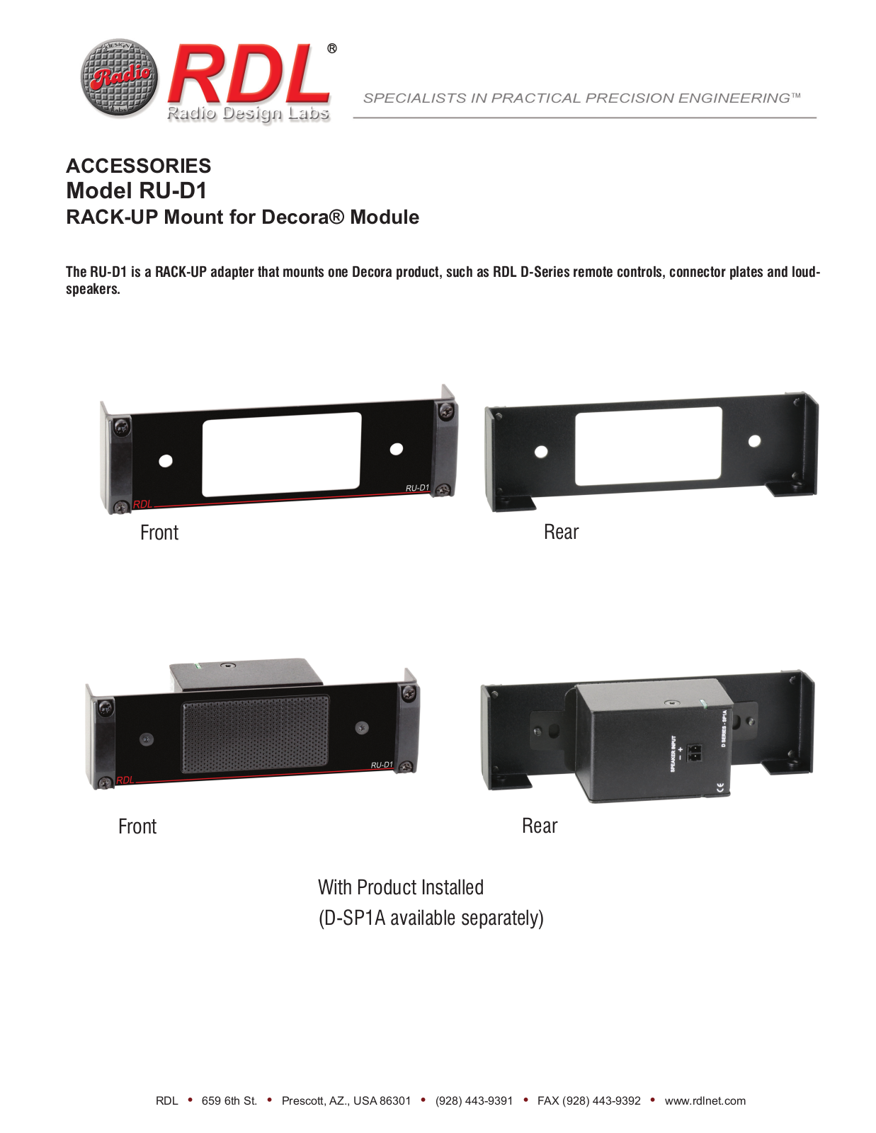 RDL RU-D1 Datasheet - ManualMachine.com