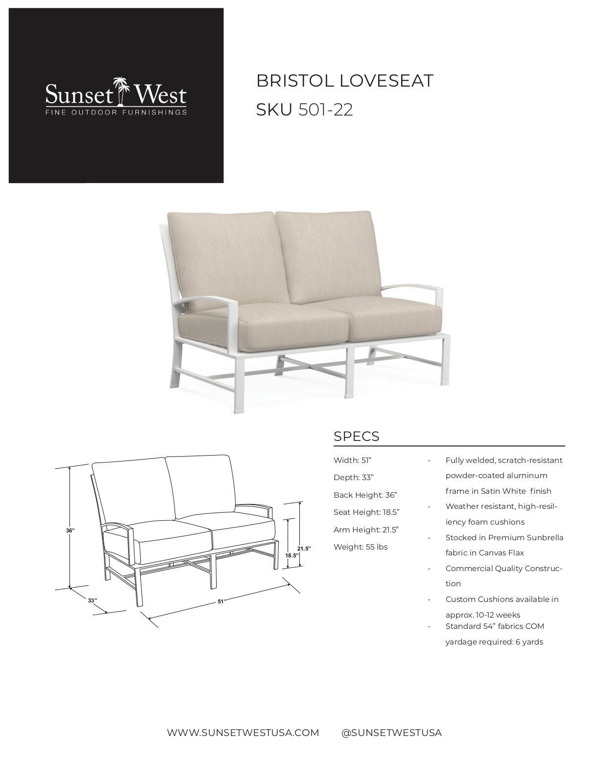 Sunset West XSW10266 Specifications - ManualMachine.com