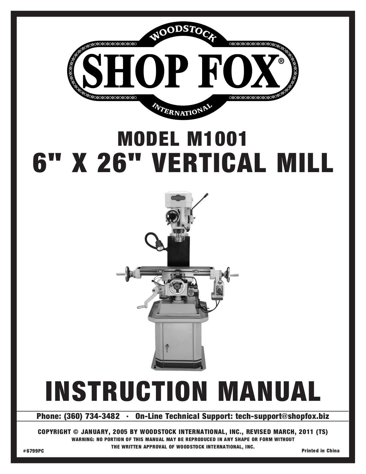 Woodstock M1001 User Manual