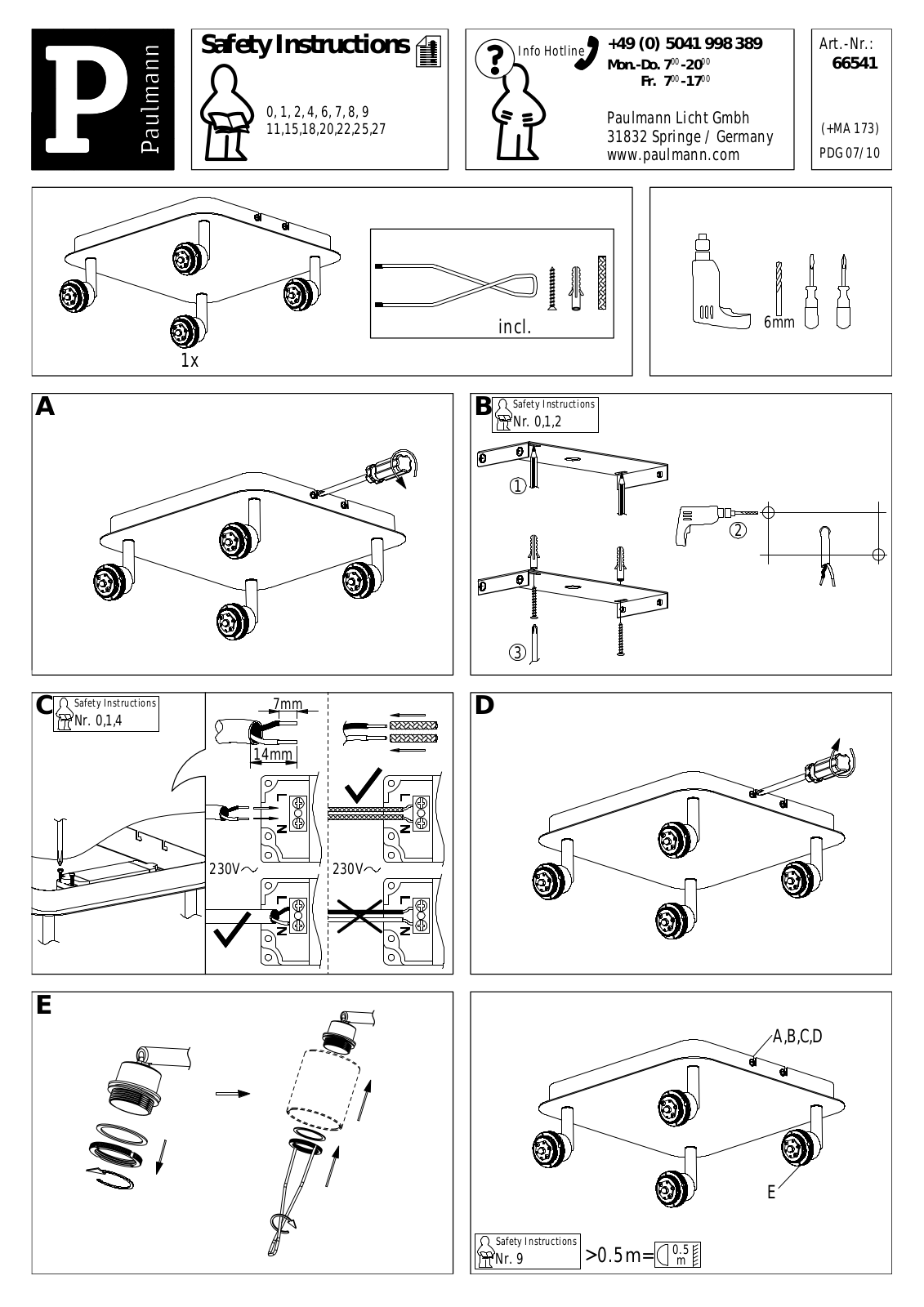 Paulmann 66541 Safety instructions - ManualMachine.com