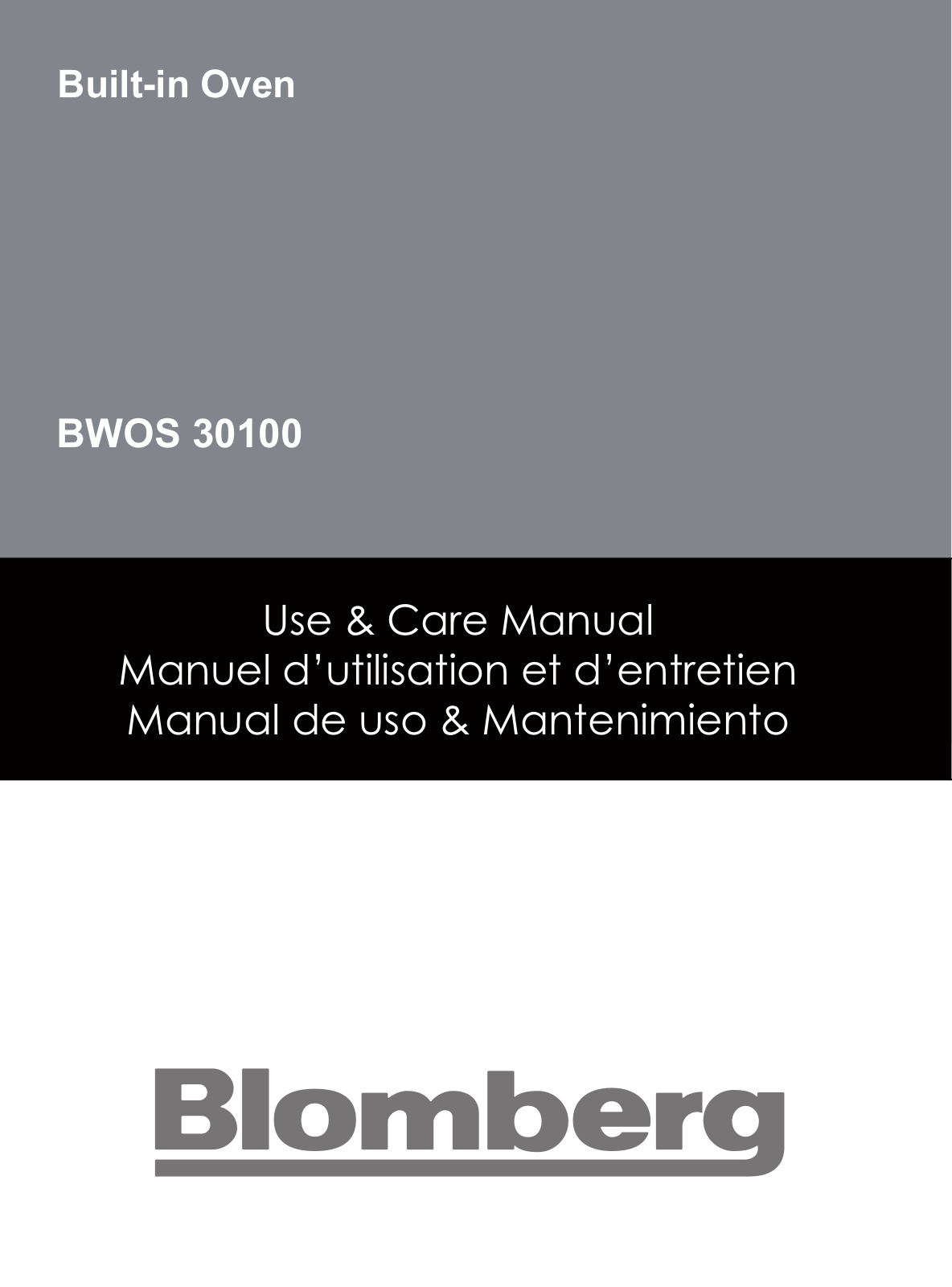 Blomberg BWOS 30100 User Manual