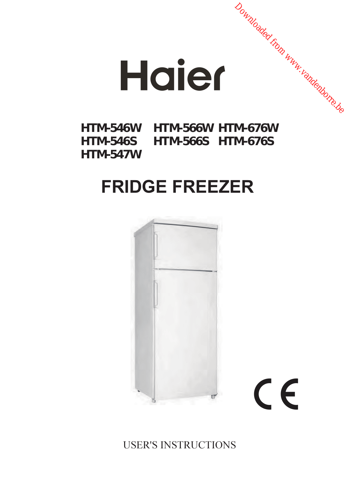 HAIER HTM 547 W User Manual