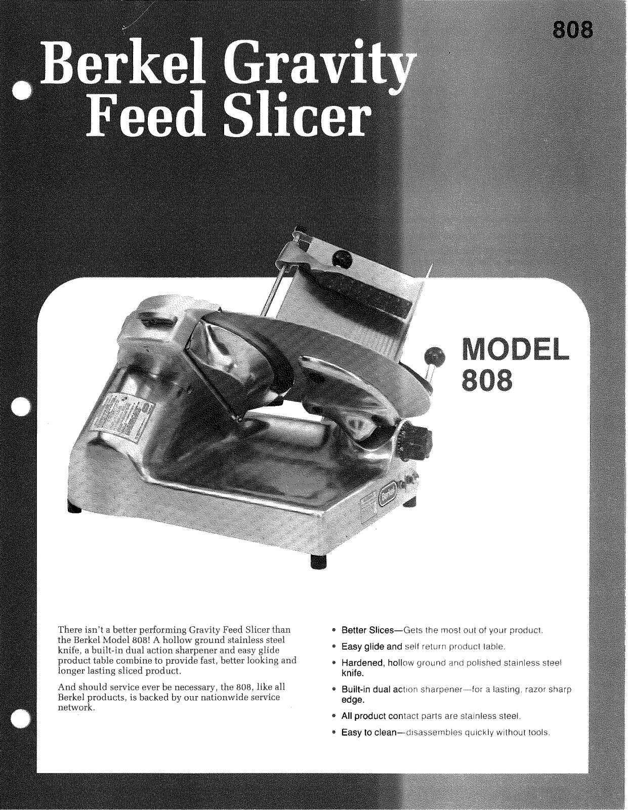 Berkel 808 User Manual