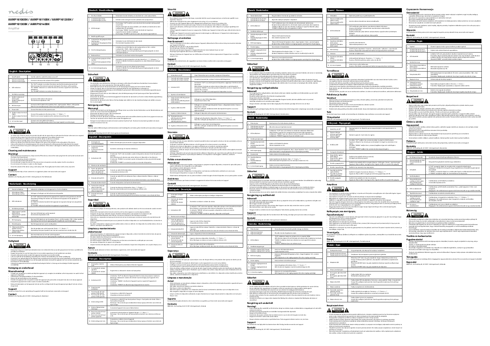 Nedis AAMP16100BK User Manual