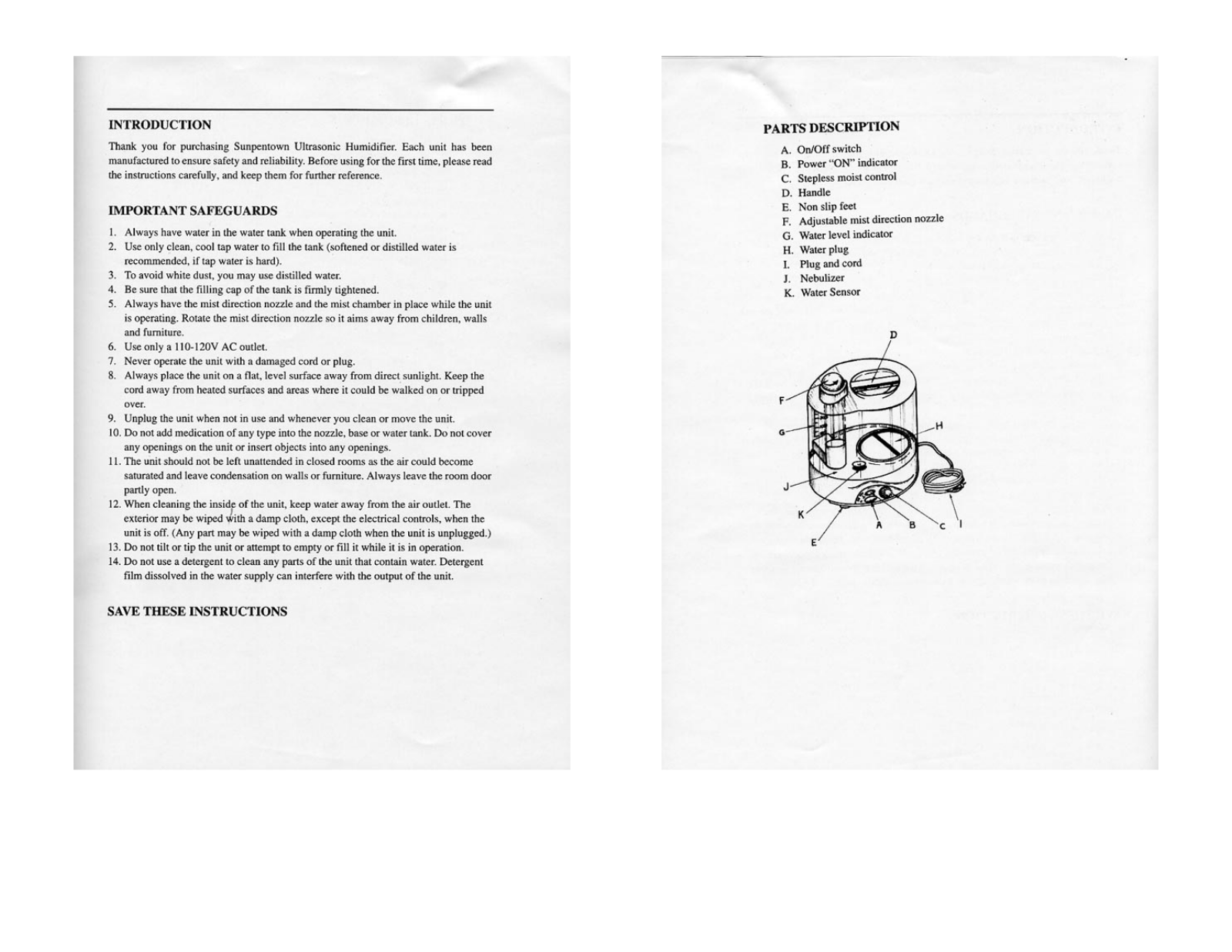 Sunpentown Su-2000 Owner's Manual