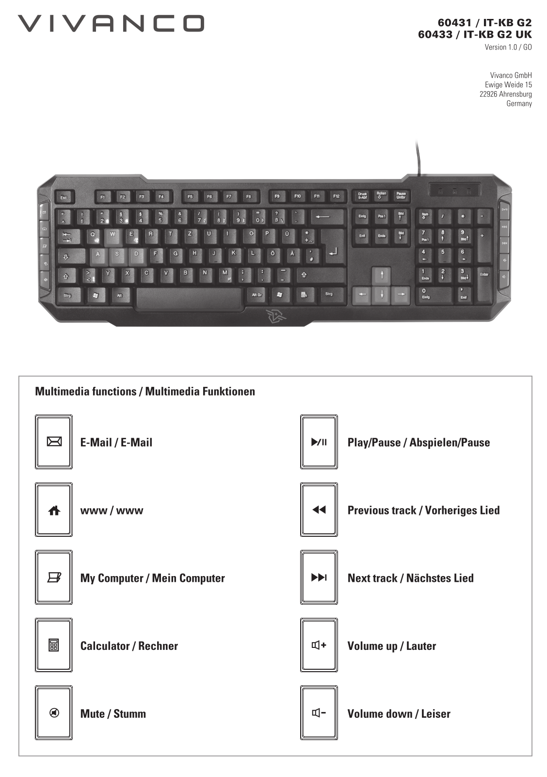 Vivanco IT-KB G2 operation manual