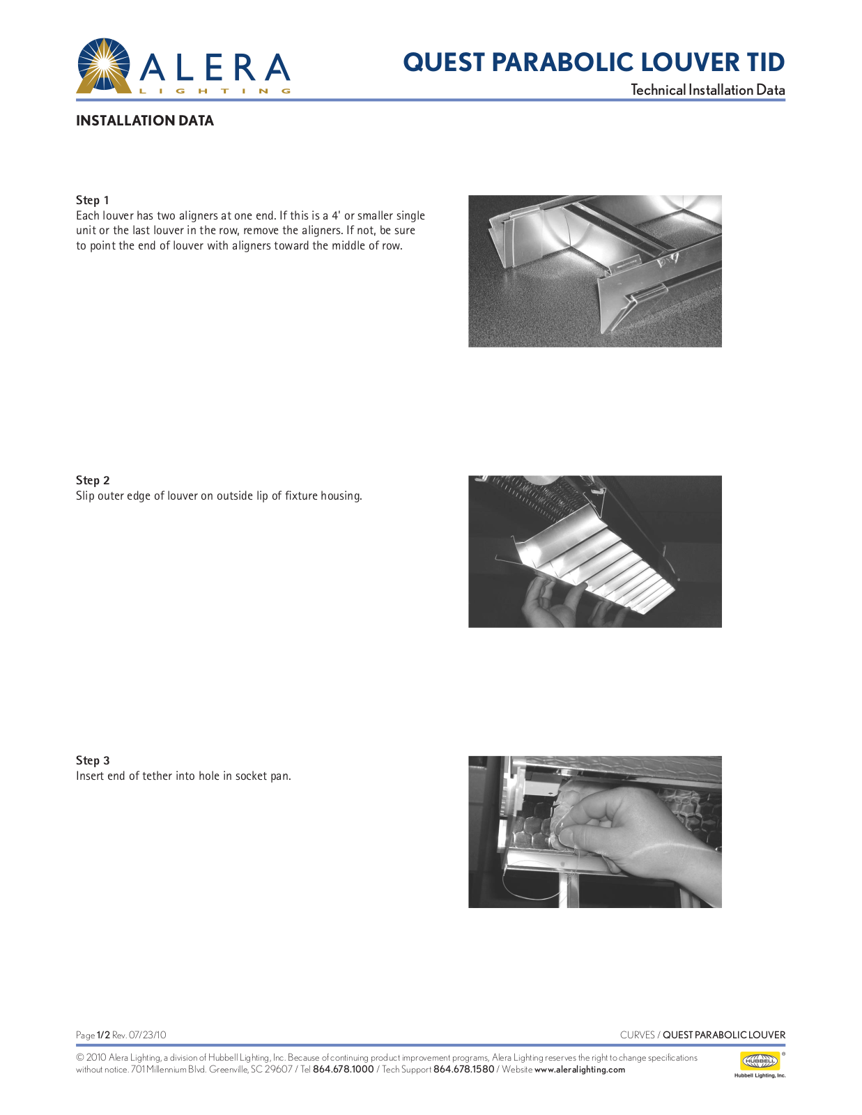 Alera Lighting QST Parabolic Louver User Manual