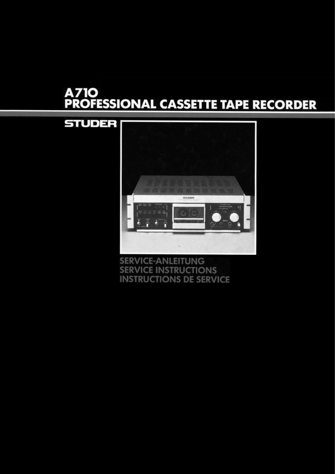 Studer A-710 Service manual