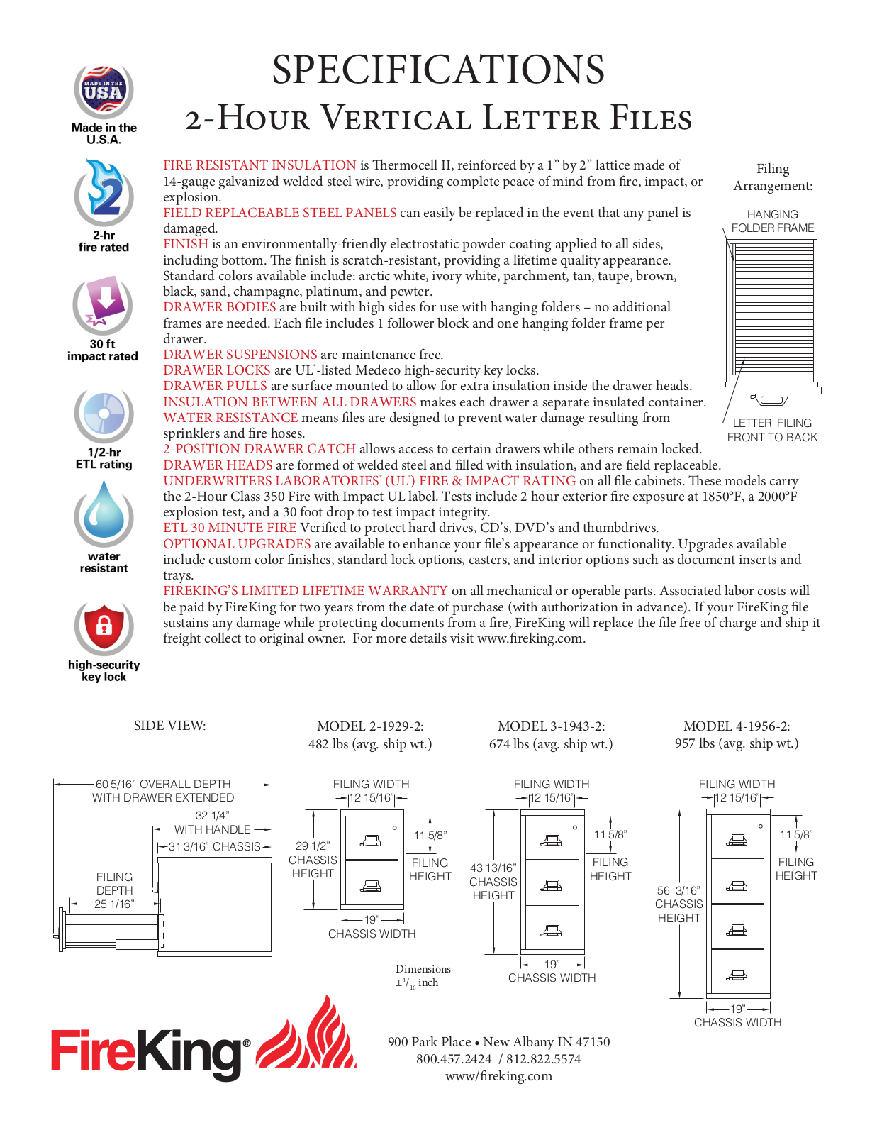 FireKing FK1010 Specifications - ManualMachine.com
