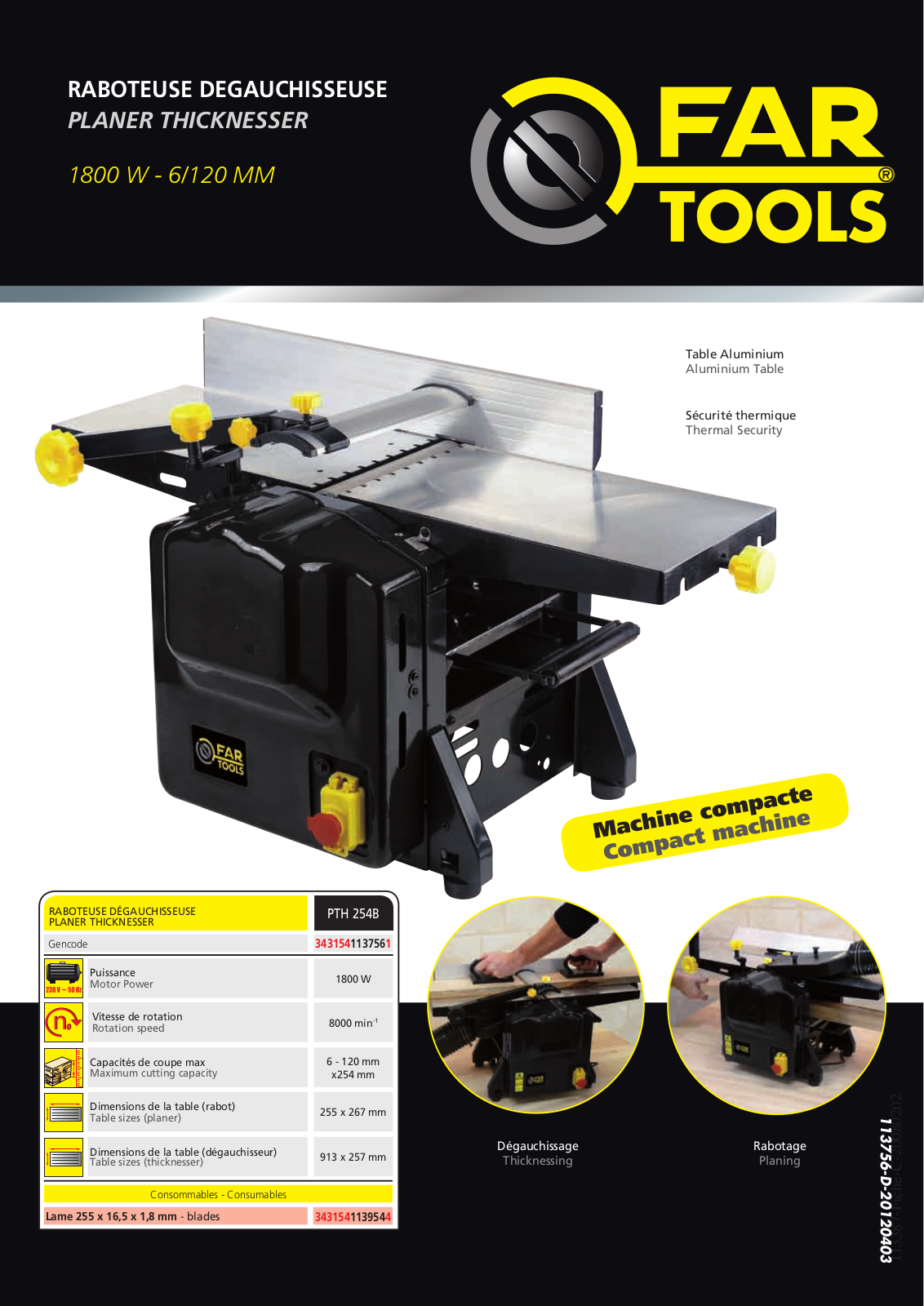 FARTOOLS PTH 254B User Manual