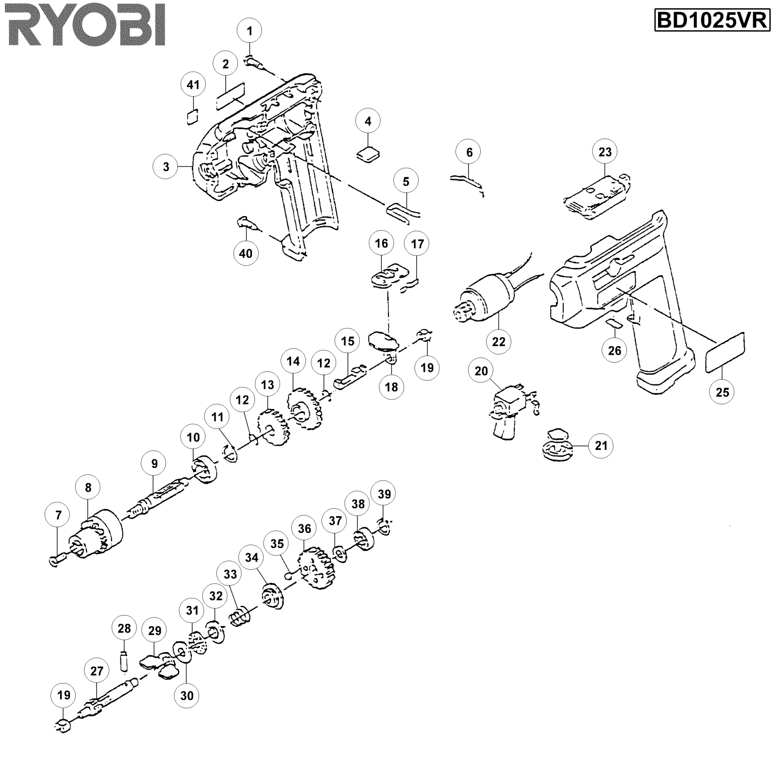 RYOBI BD1025VR User Manual