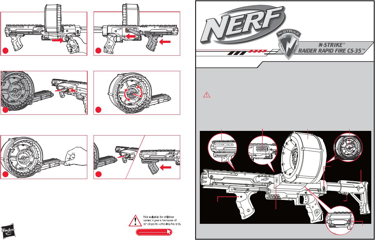 HASBRO Nerf N-Strike Raider Rapid Fire CS 35 User Manual