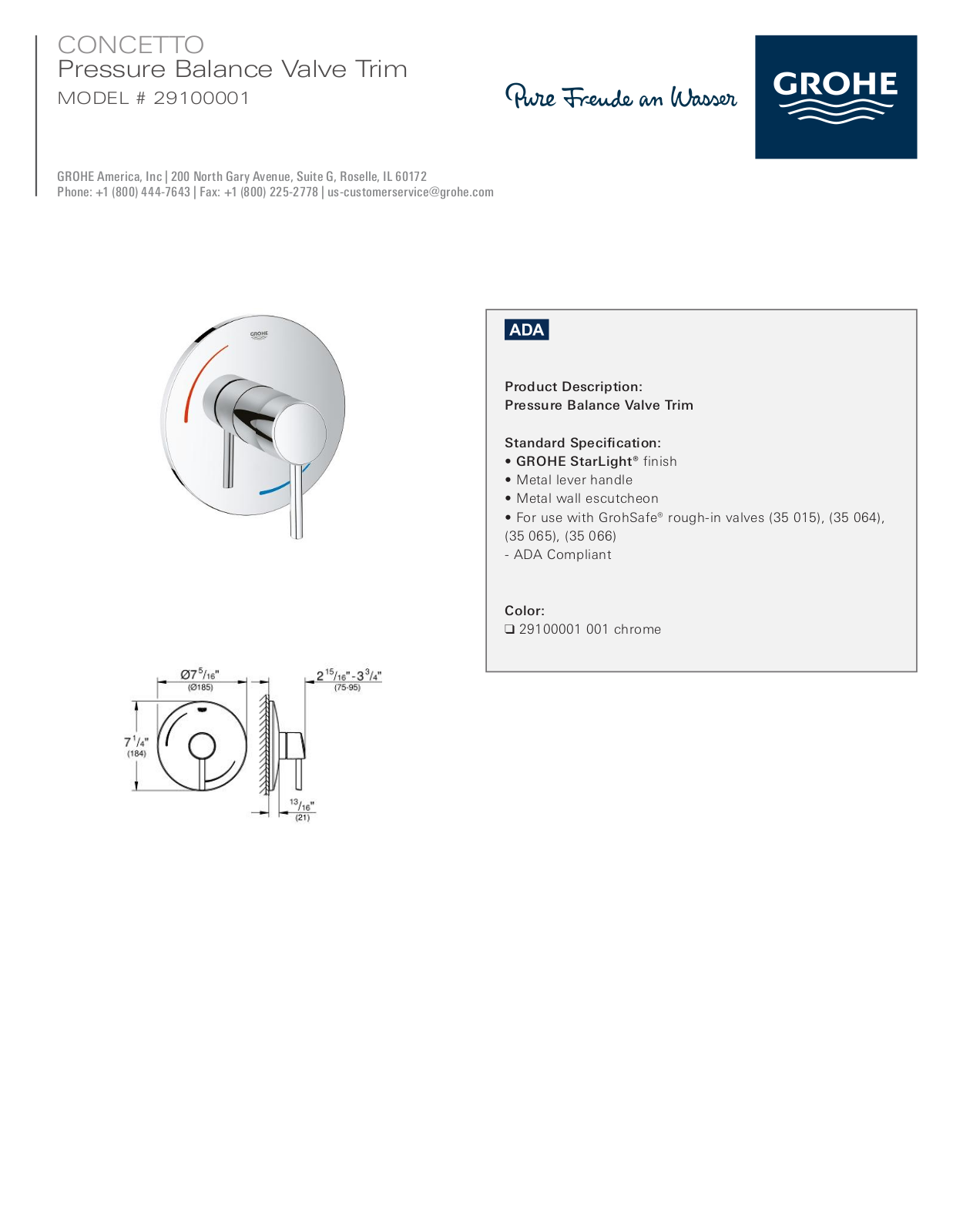 GROHE GRH5454 Specifications - ManualMachine.com