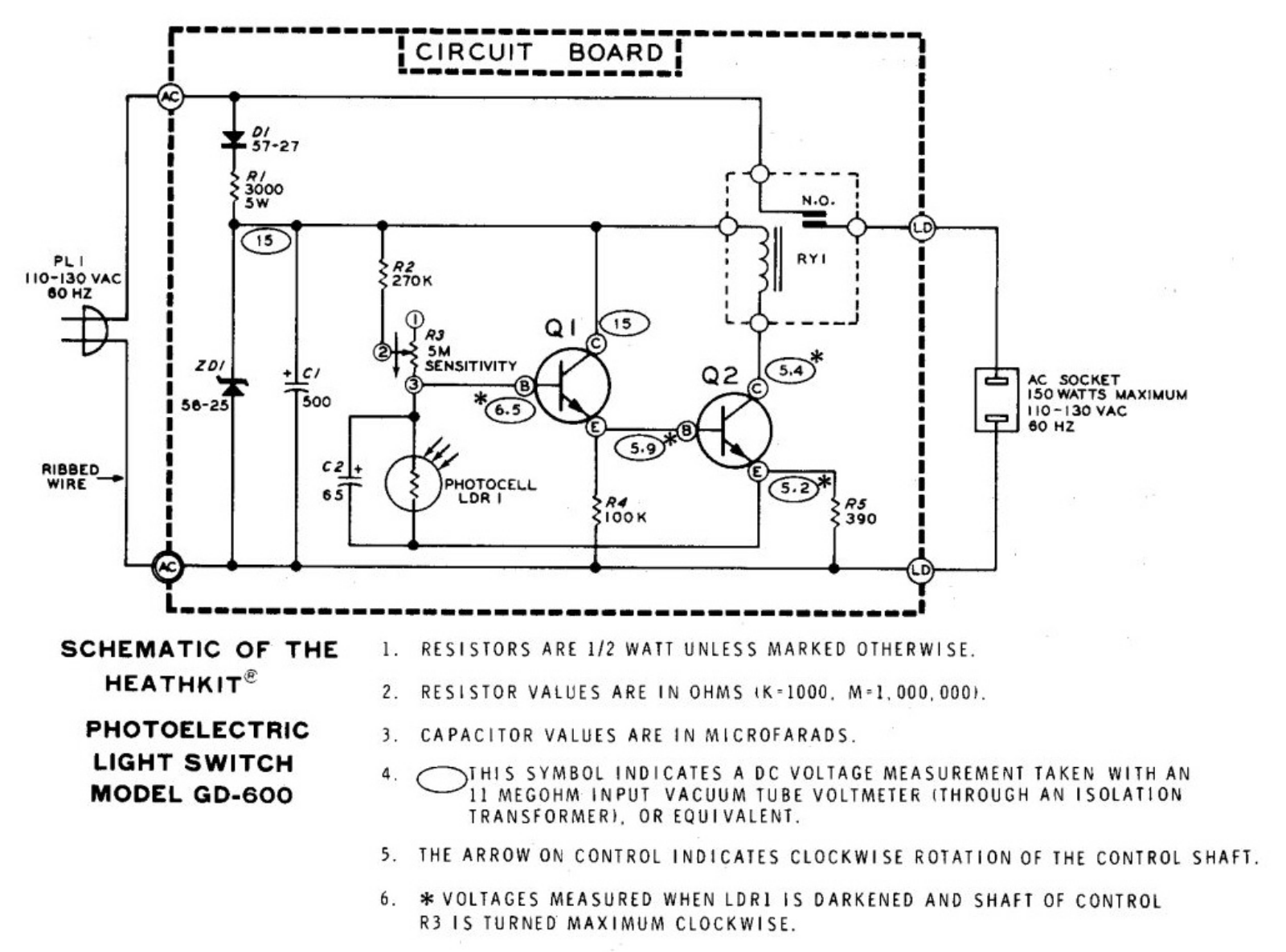 Heathkit GD-600 Schematic