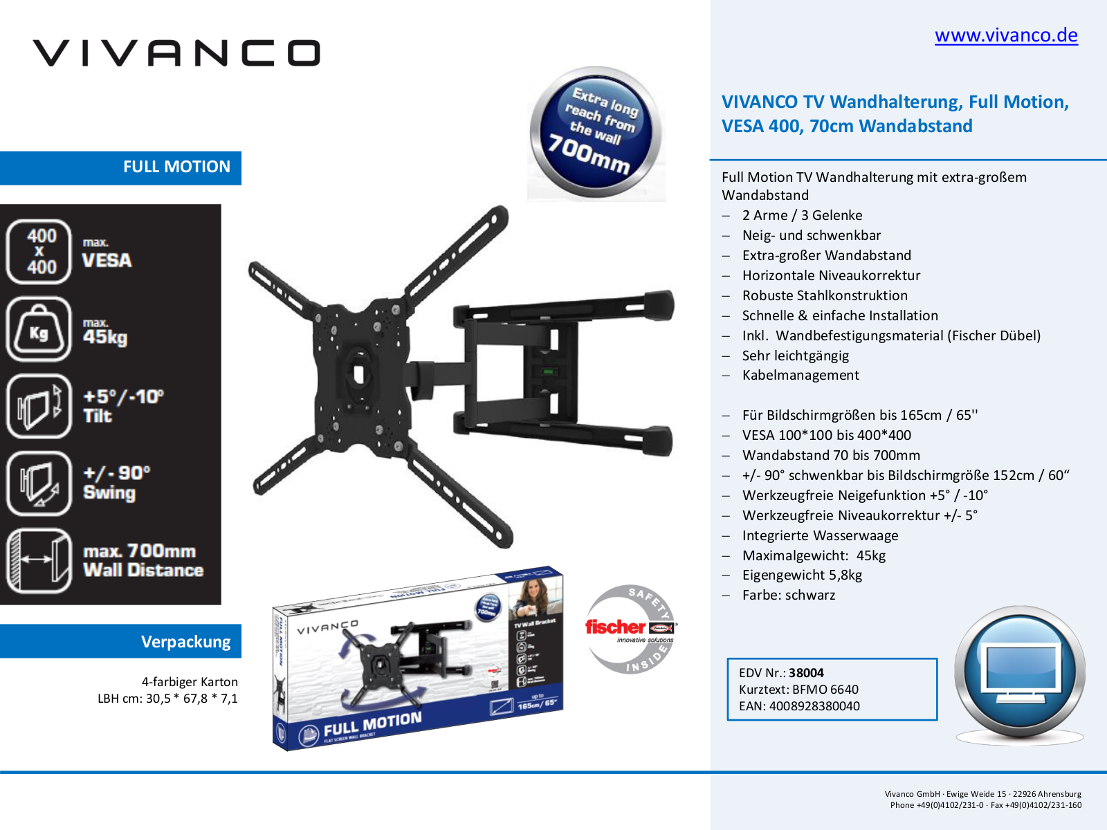 Vivanco BFMO 6640 User Manual