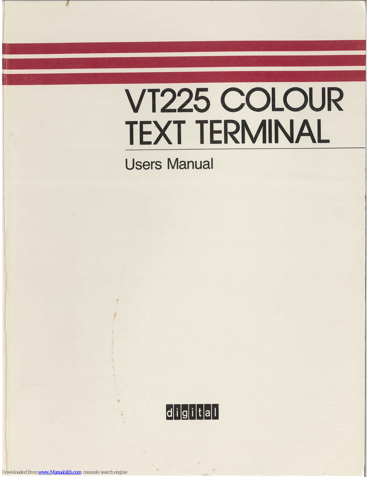 Digital Equipment VT225 User Manual