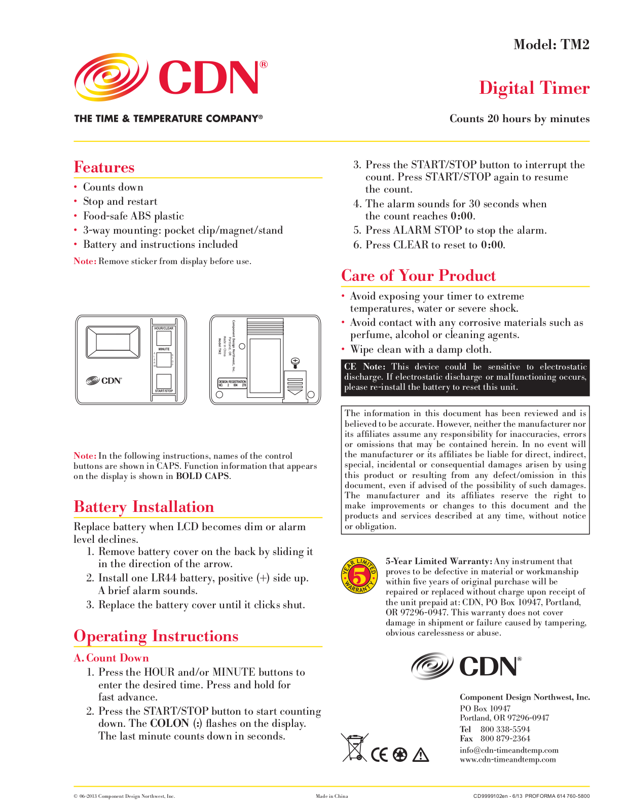 CDN TM2 User Manual