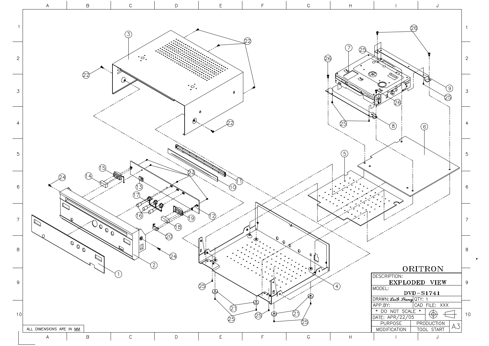 Prology DVDS-1741 Schematic