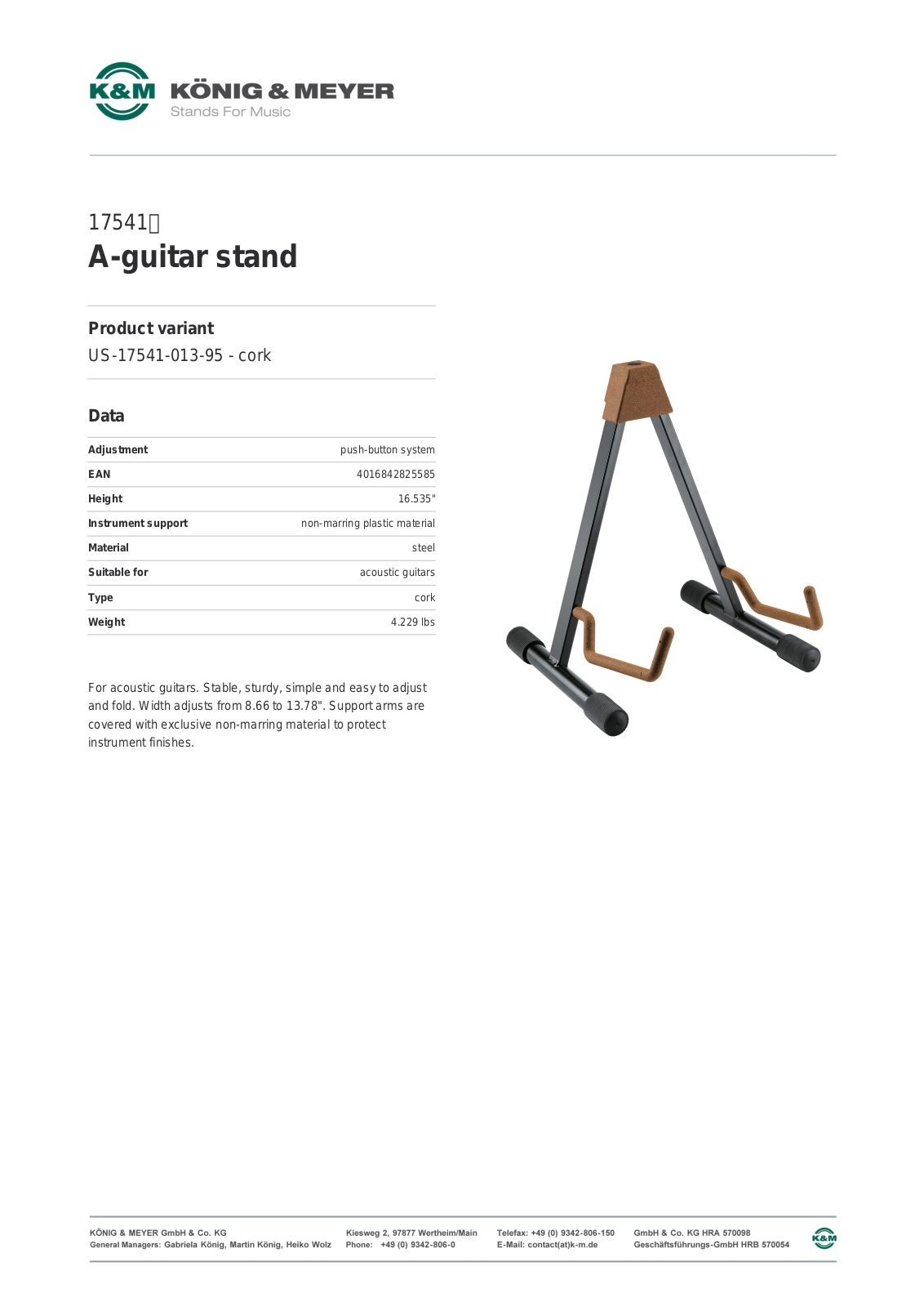 K&M 17541-013-95, 17541 Data Sheet