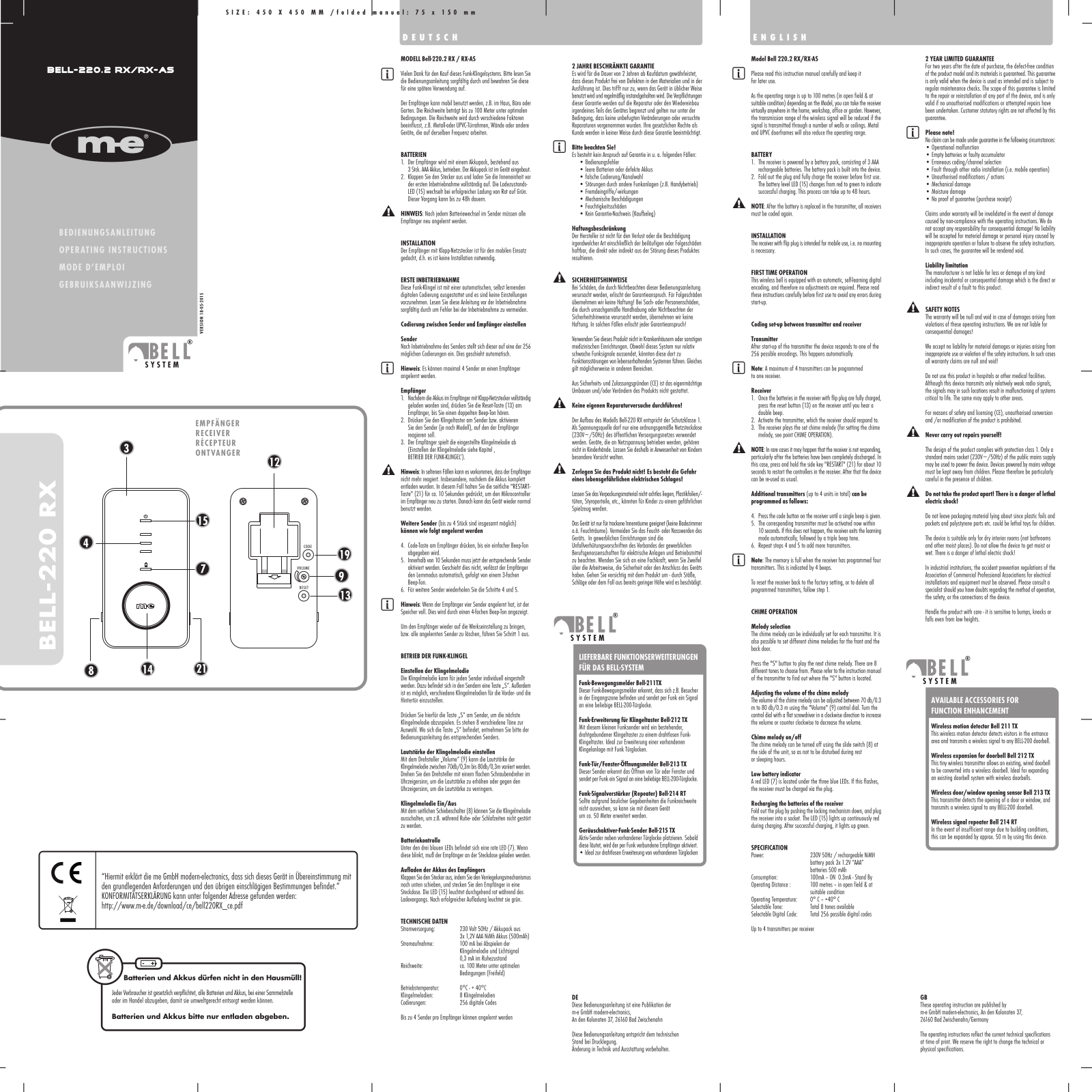 Bell Bell-220 RX Operating Instruction