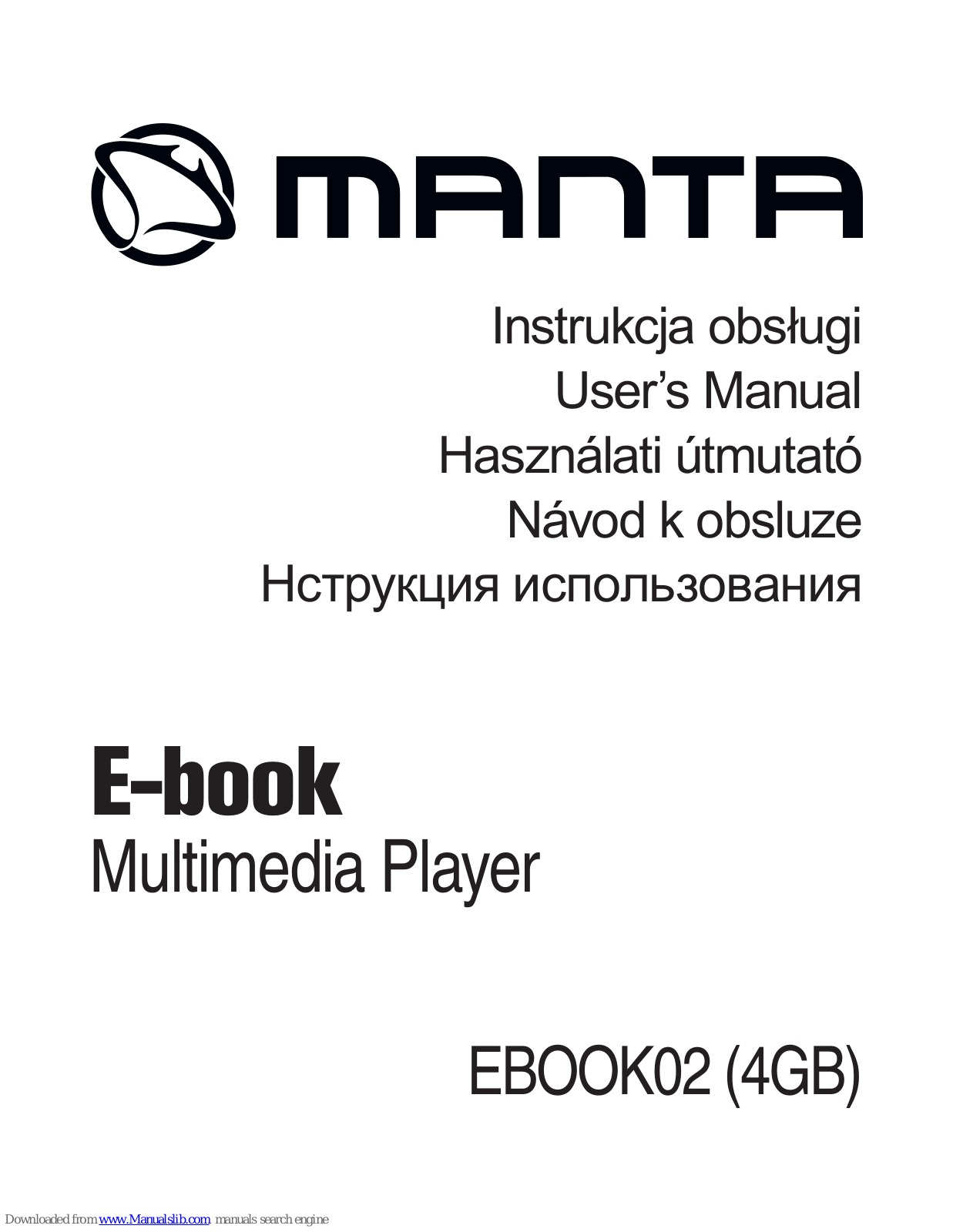 Manta EBOOK02 User Manual