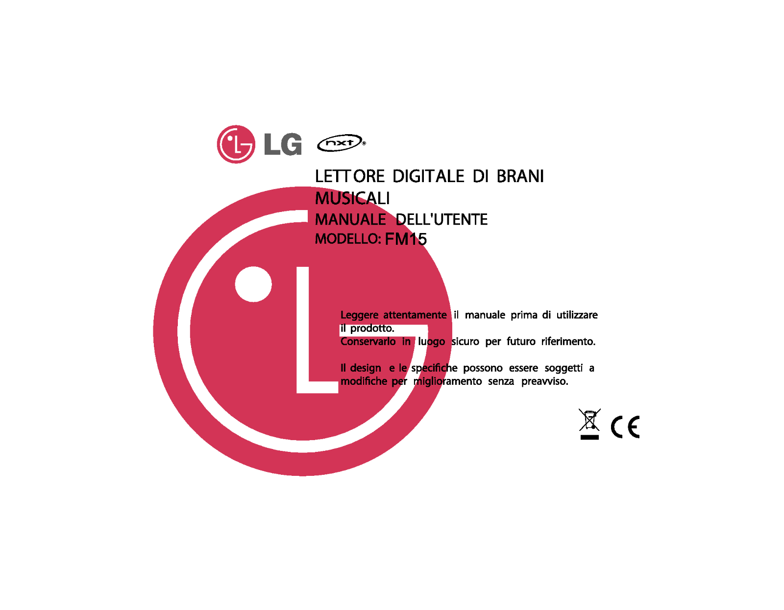 Lg MF-FM15 user Manual