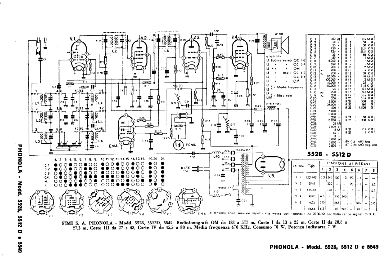 Phonola 5528, 5512d, 5549 schematic - ManualMachine.com