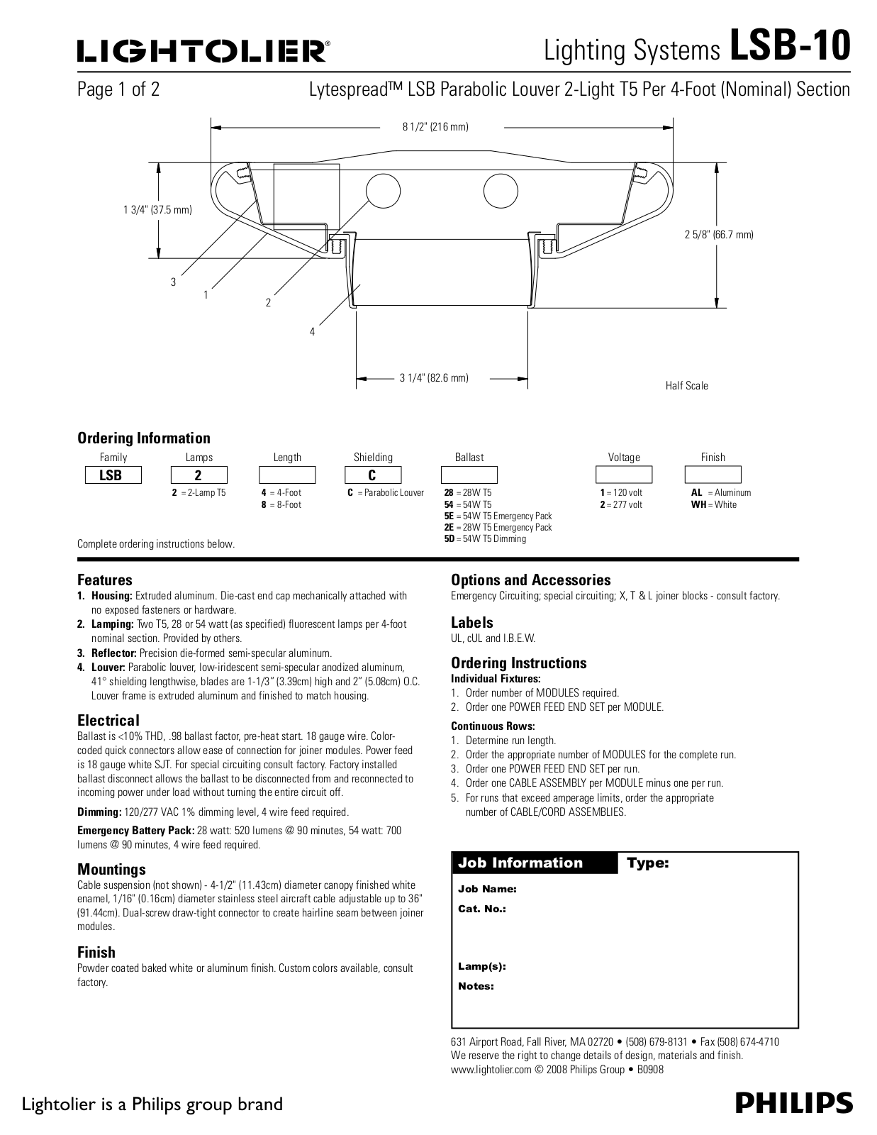 Lightolier LSB-10 User Manual