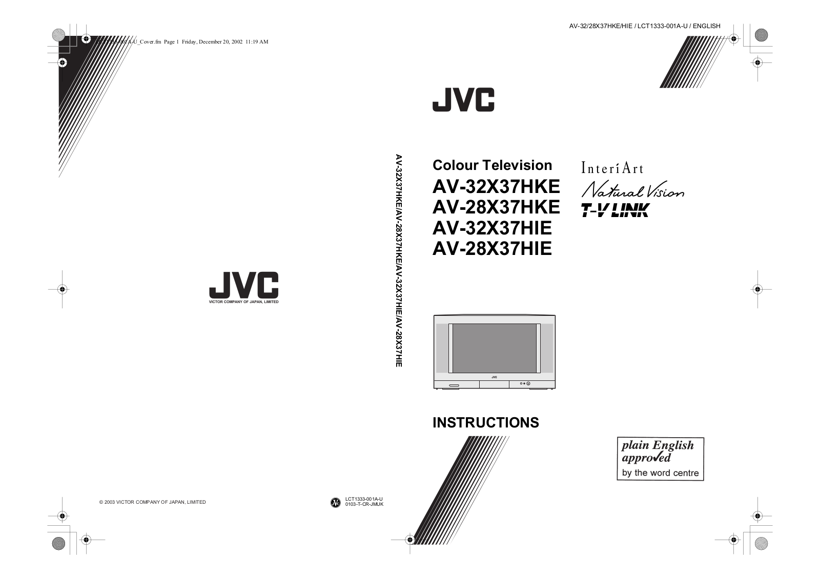 JVC AV-28X37, AV-32X37 User Manual