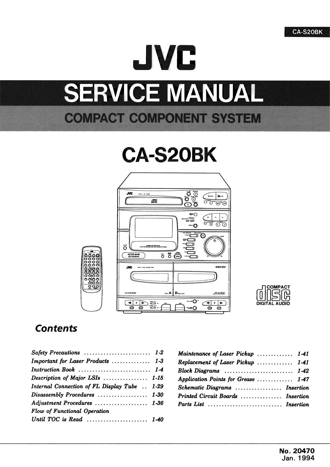 JVC CAS-20-BK Service manual