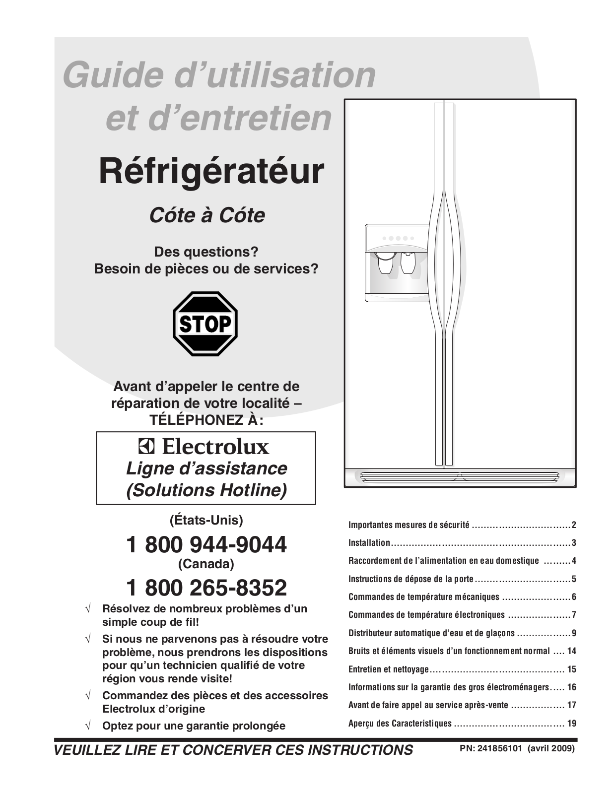 FRIGIDAIRE FRS6R3J, FRS6KR5JSB, FRS6HF6JSB, FRS6HF6J, FRS3HF6JSB User Manual